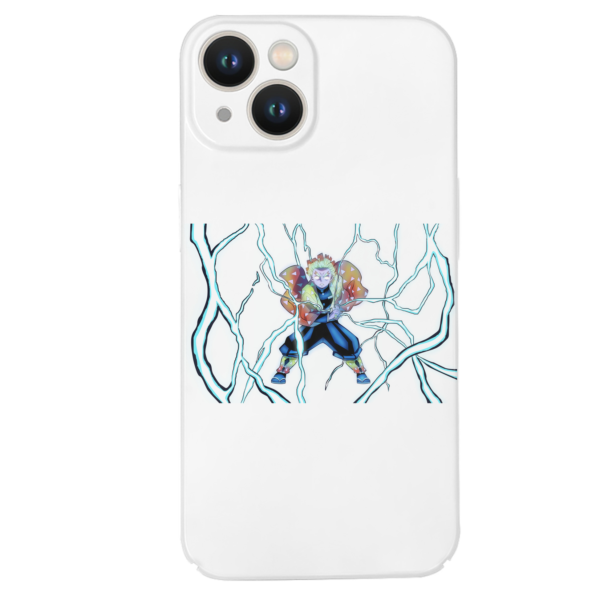 （画像用） 鬼滅の刃（きめつのやいば）我妻 善逸／あがつま ぜんいつ Agatsuma Zenitsu 【iPhone 14シリーズ対応】ハードケース